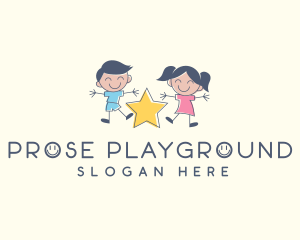 Children Playground Star logo design