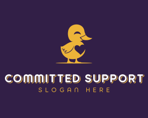 Duckling Heart Pet Care logo design