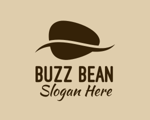 Brown Coffee Bean Cafe logo design