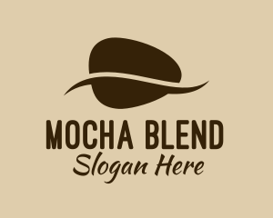 Brown Coffee Bean Cafe logo design