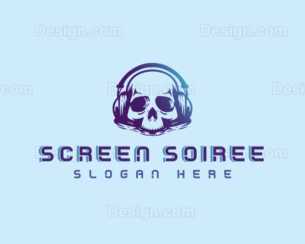 Music Skull Headphones Logo