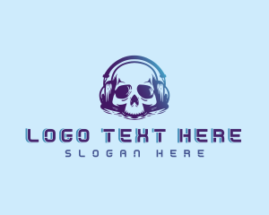 Music Skull Headphones Logo