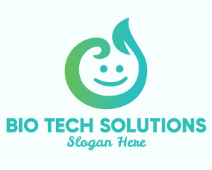 Smiling Droplet Plant logo design