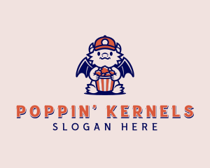 Popcorn Dragon Gastropub logo design