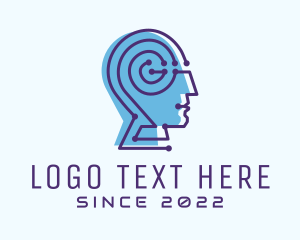 Technology Human Cyber Technician logo design