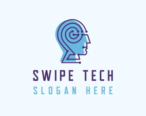 Technology Human Cyber Technician logo design