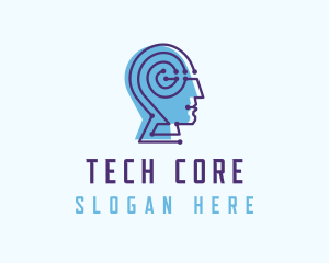 Technology Human Cyber Technician logo design