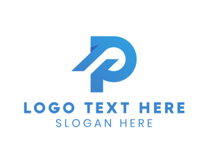 Modern Business Letter P Company Logo