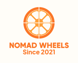 Orange Slice Wheel logo design