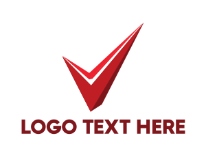 Update - Red Abstract Check logo design