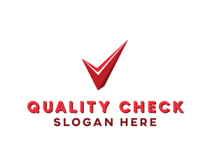 Red Abstract Check logo design