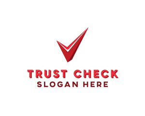 Red Abstract Check logo design