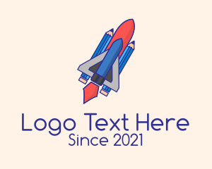 Pencil Rocket Ship  logo