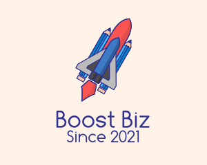 Pencil Rocket Ship  logo