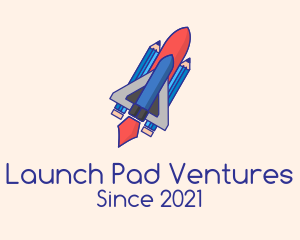 Pencil Rocket Ship  logo design