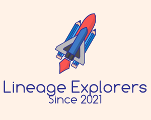 Pencil Rocket Ship  logo design