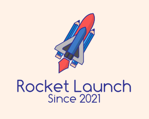 Pencil Rocket Ship  logo design