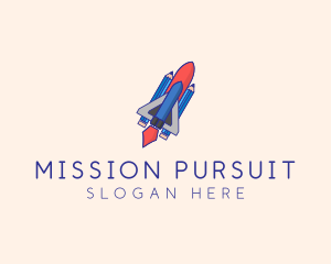 Pencil Rocket Ship  logo