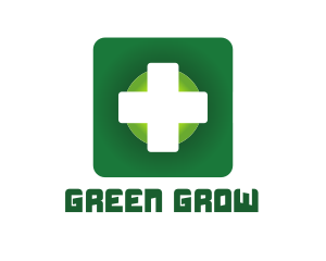 Medical Green Cross App logo design