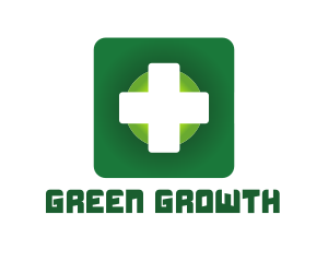 Medical Green Cross App logo design