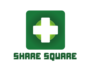 Medical Green Cross App logo design