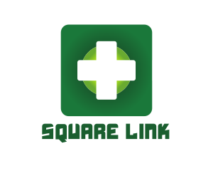 Medical Green Cross App logo design