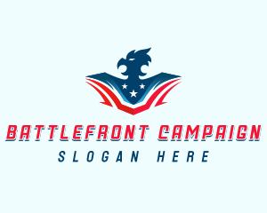 Patriotic American Eagle  logo design