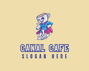 Coffee Superhero Cafe logo design