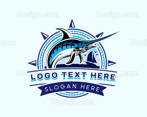 Marine Boat Fishing Logo