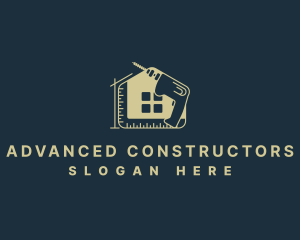 Home Construction Drill logo design