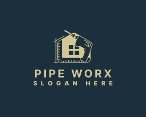 Home Construction Drill logo design