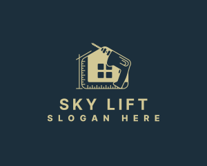 Home Construction Drill logo design