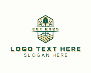 Landscaping Shovel Garden logo