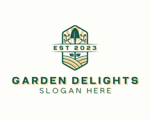 Landscaping Shovel Garden logo design