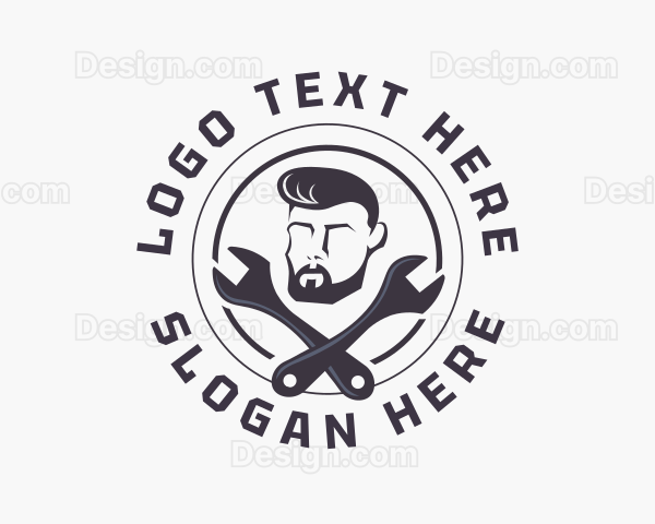 Handyman Wrench Hipster Logo