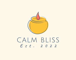 Relaxing Candle Scent logo design