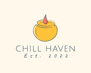Relaxing Candle Scent logo design