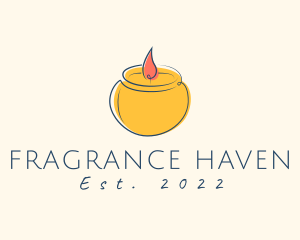 Relaxing Candle Scent logo design