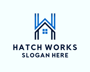 Housing Construction Letter H logo design