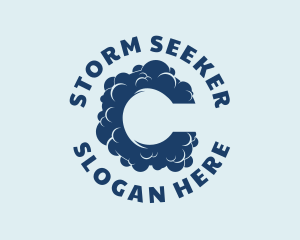 Letter C Cloud Weather logo