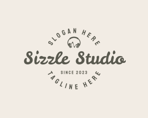 Cursive Studio Headset logo design