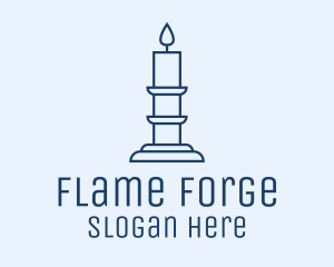 Candle Holder Flame logo design