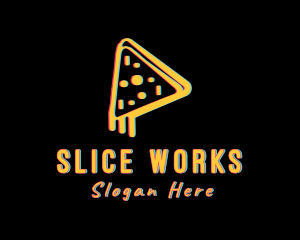 Pizza Slice Glitch logo