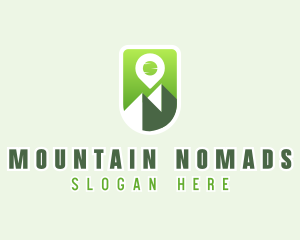 Pin Location Mountain Travel logo design