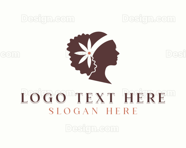 Woman Hair Styling Salon Logo