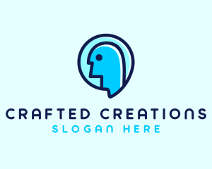 Human Customer Chat logo design