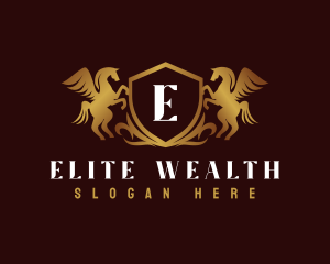 Luxury Horse Crest Shield logo design