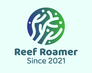 Gradient Coral Reef  logo design