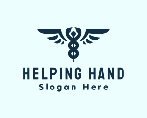 Snake Pharmaceutical Wing logo design