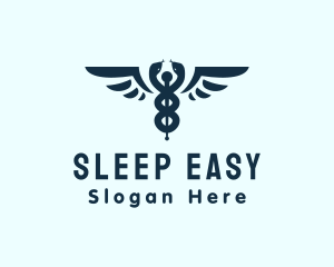 Snake Pharmaceutical Wing logo design